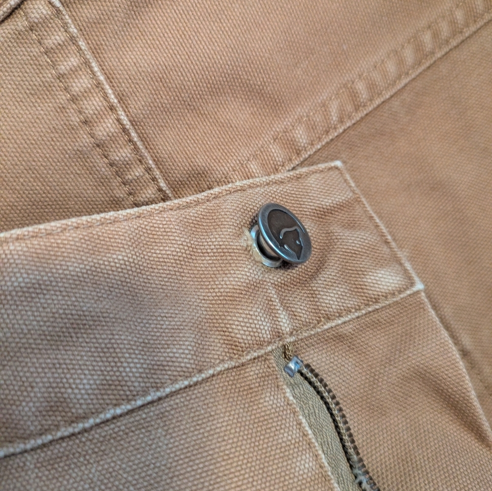 Fjallraven Men's Canvas Greenland Jeans US Size 32 Tan HEMMED - Picture 6 of 9